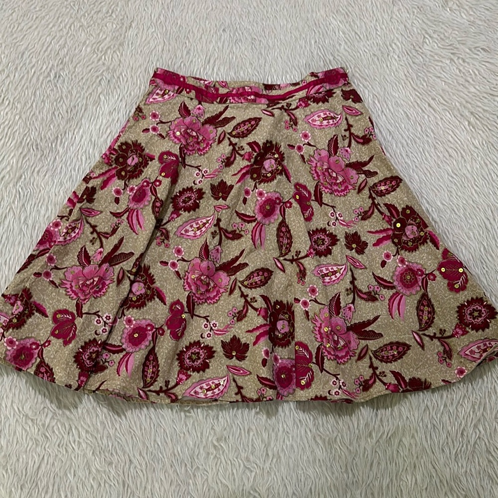 The limited too pink floral sparkling skirt size 12 new